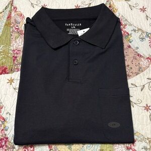 Van Heusen Men's Black short sleeve Polo Shirt